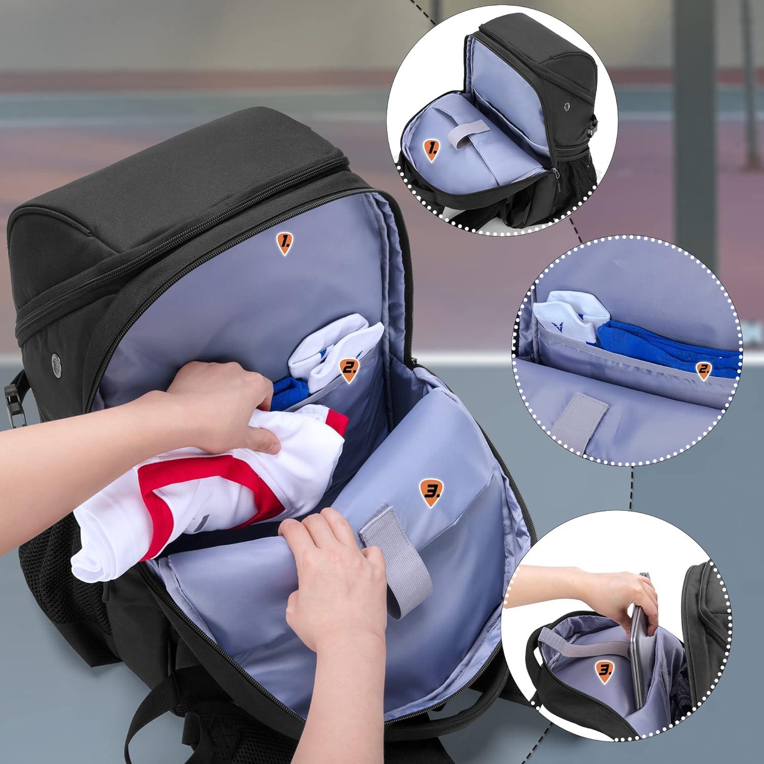 Mochila de Baloncesto DSLEAF con Compartimento para Balón y Zapatos