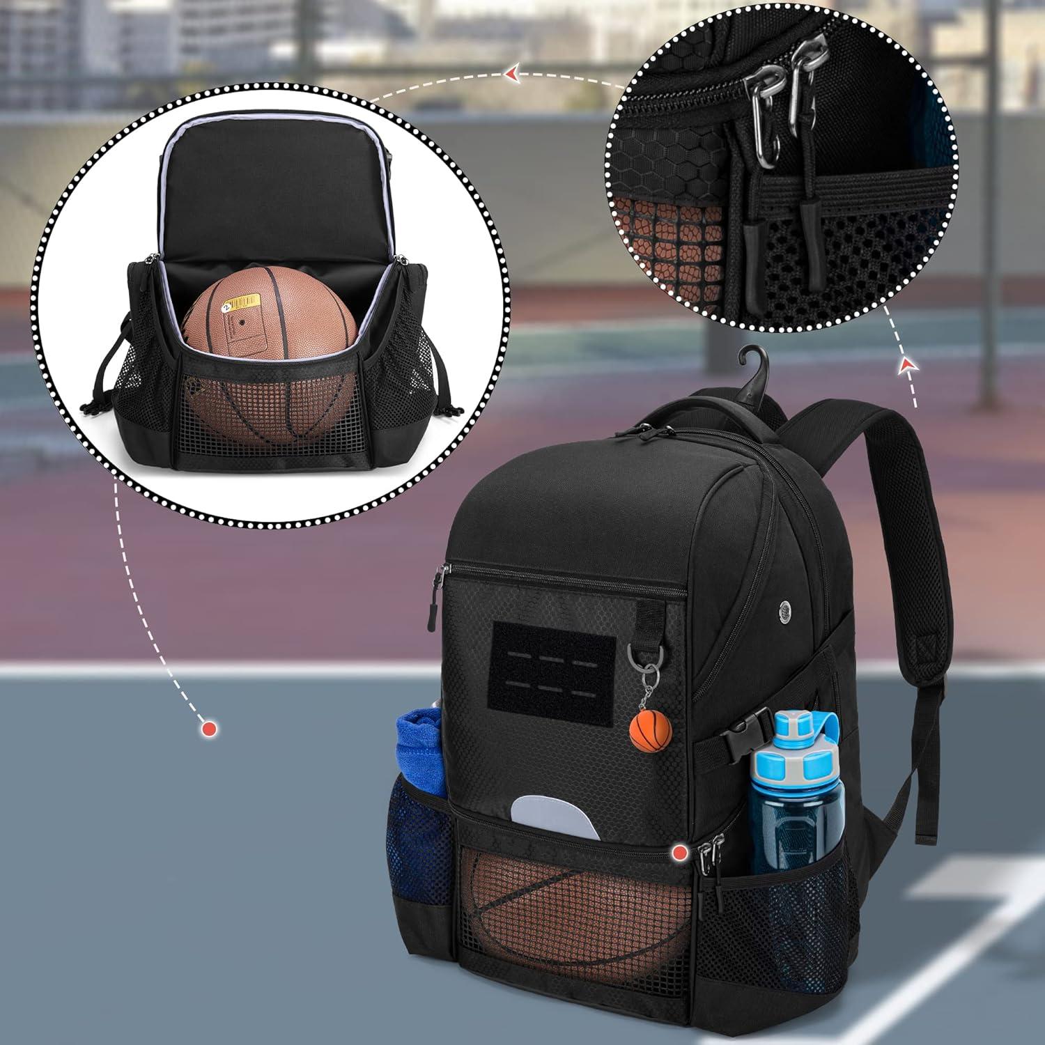 Mochila de Baloncesto DSLEAF con Compartimento para Balón y Zapatos