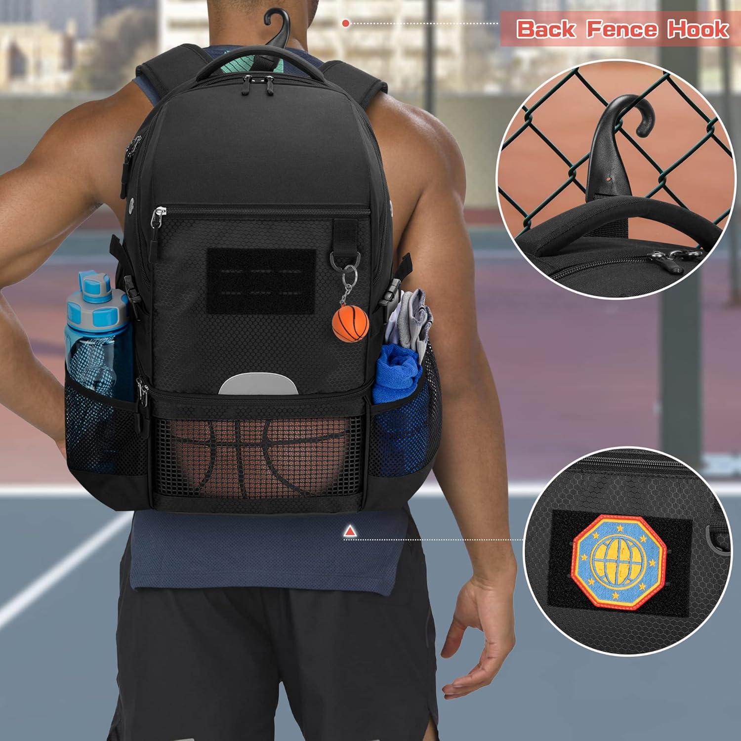 Mochila de Baloncesto DSLEAF con Compartimento para Balón y Zapatos