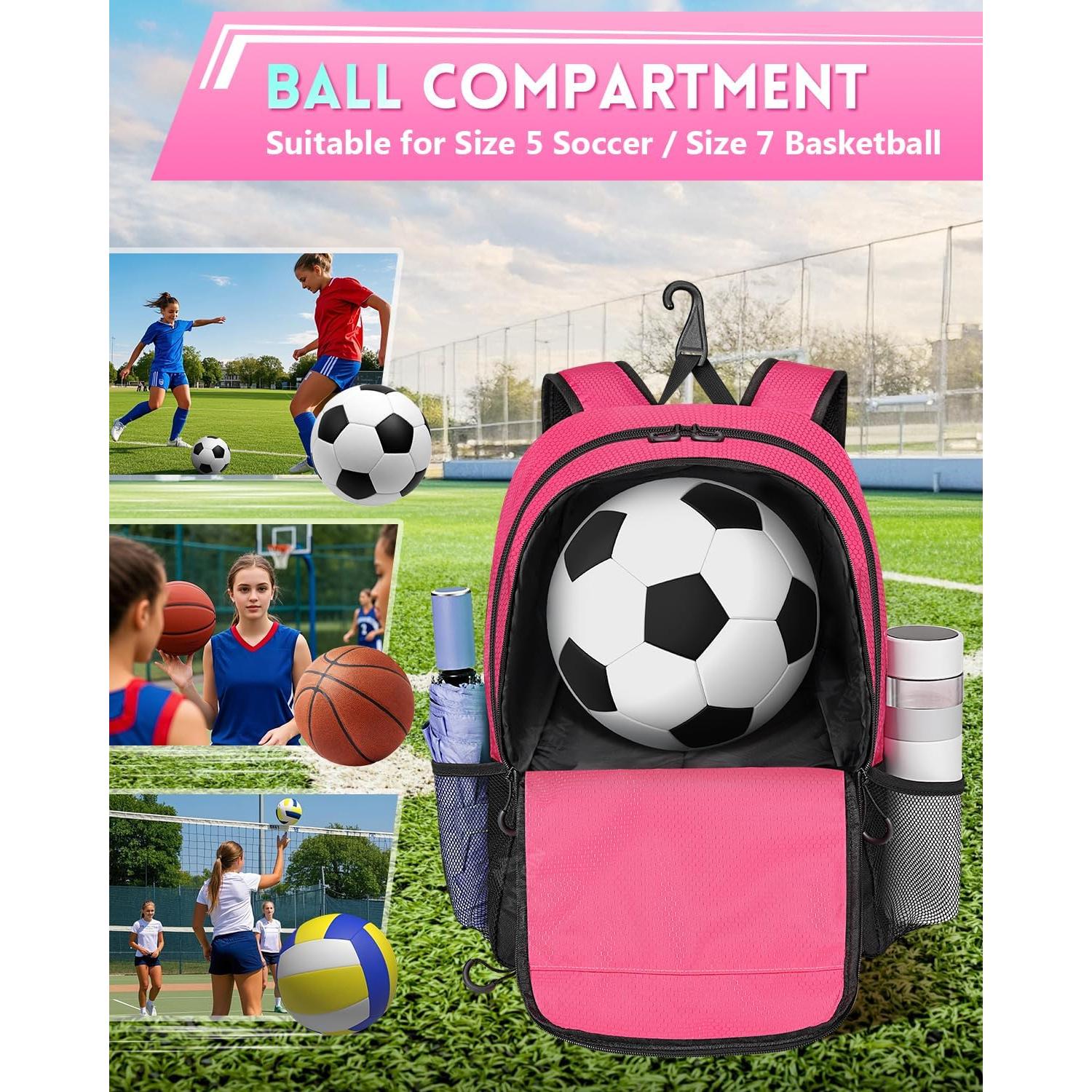 Mochila Deportiva MATEIN Rosa para Niñas con Compartimentos