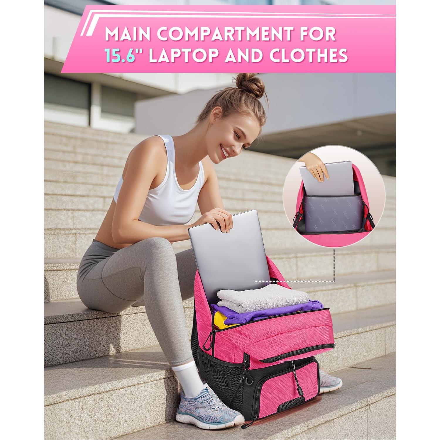 Mochila Deportiva MATEIN Rosa para Niñas con Compartimentos