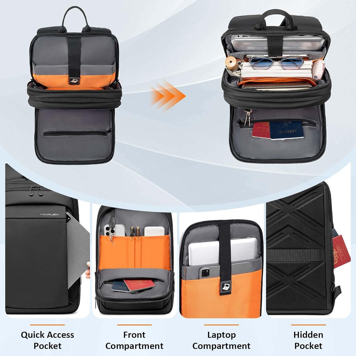 Mochila Expandible FENRUIEN para Laptop 15.6" Resistente