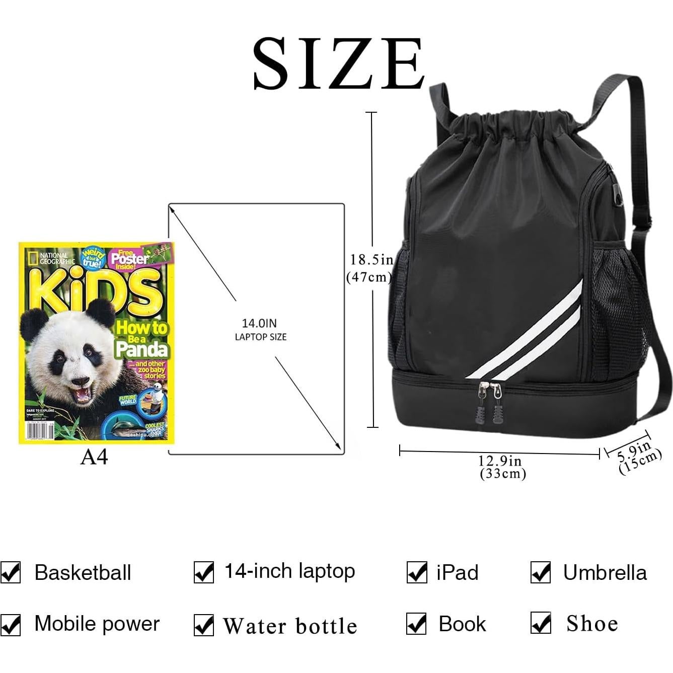 Mochila deportiva Labreccos Xrm con compartimento para zapatos