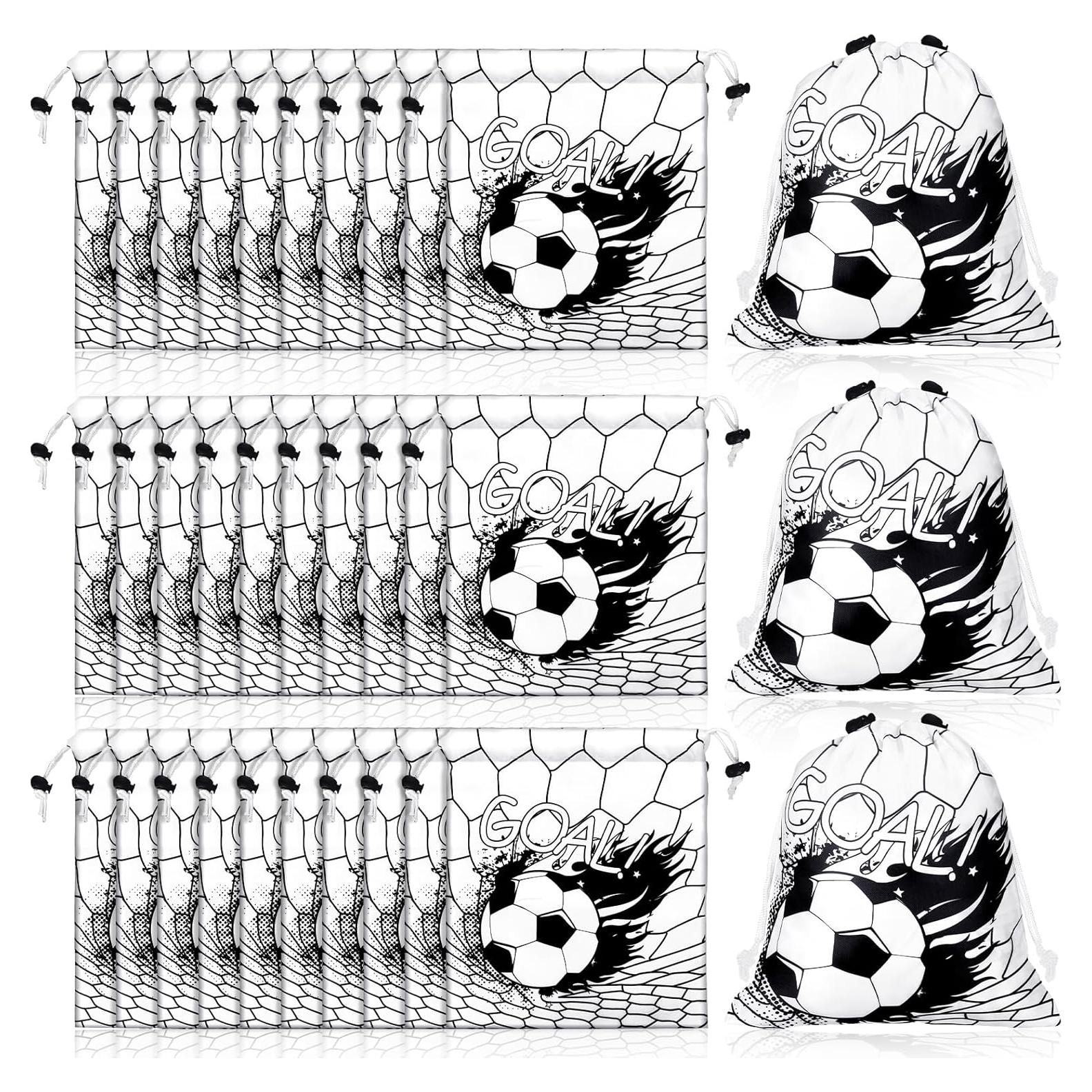 Bolsas de Cuerda para Fútbol Xuhal - 24 Pcs - Negros y Blancos