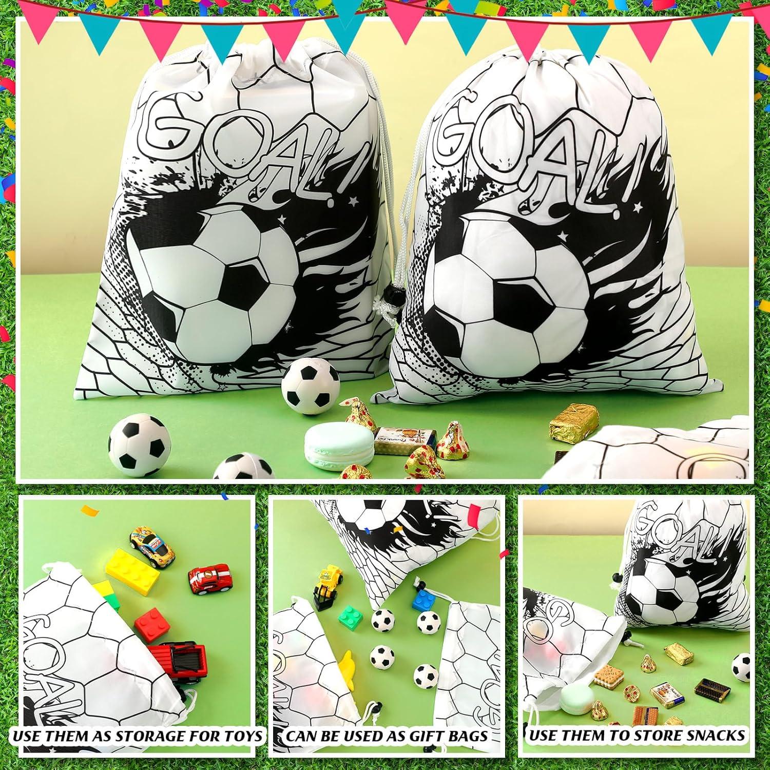 Bolsas de Cuerda para Fútbol Xuhal - 24 Pcs - Negros y Blancos
