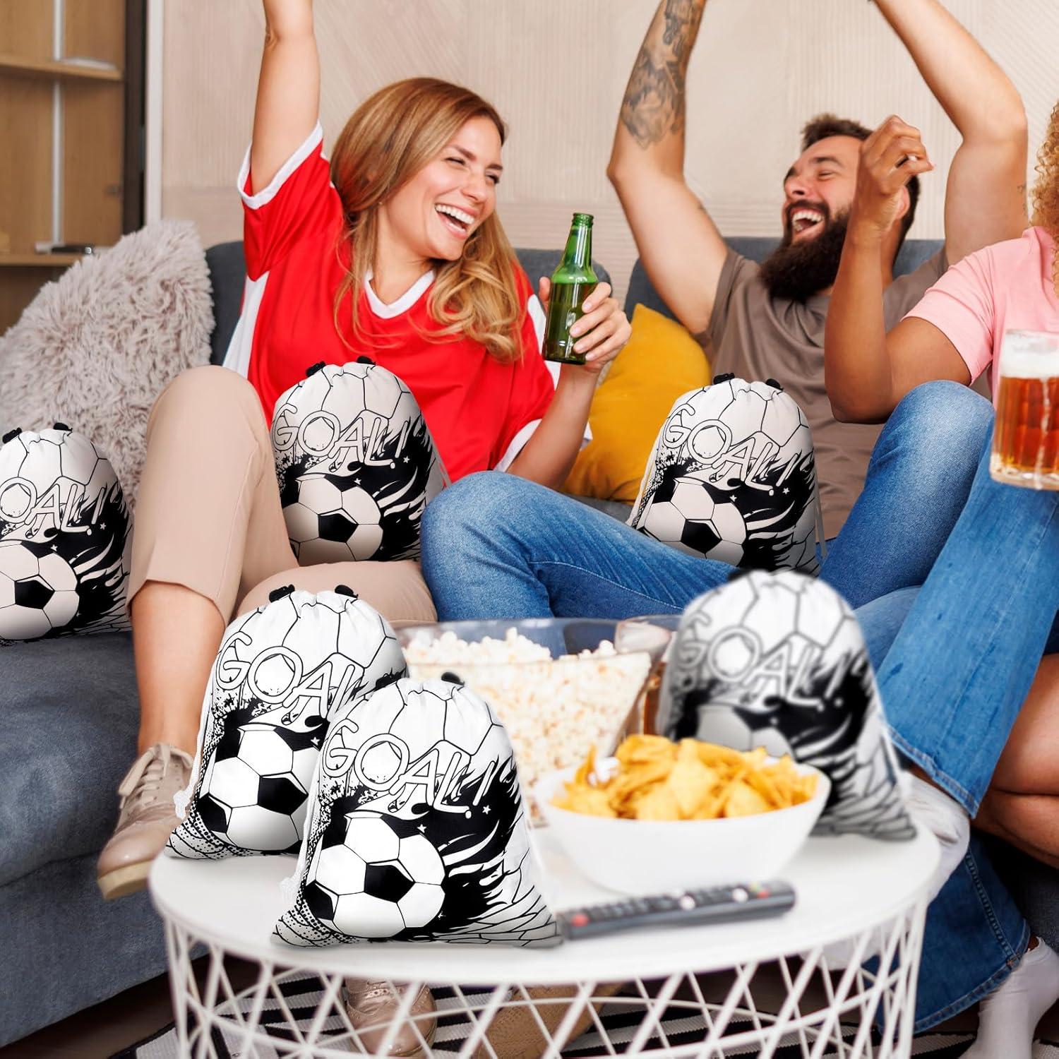 Bolsas de Cuerda para Fútbol Xuhal - 24 Pcs - Negros y Blancos