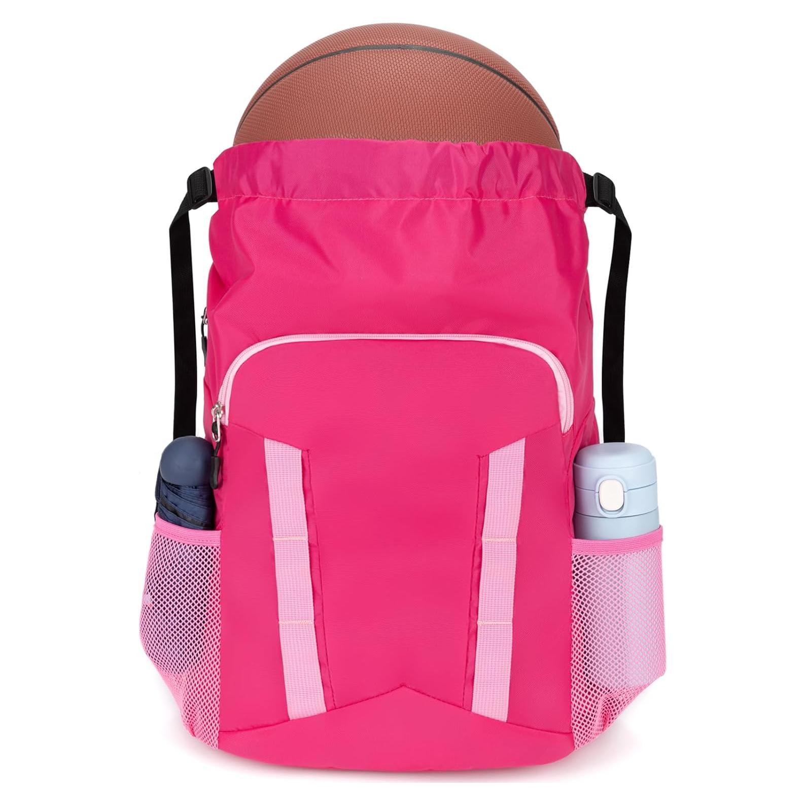 Mochila de Cuerda Deportiva Veious Rosa 48.3x33x15.2cm