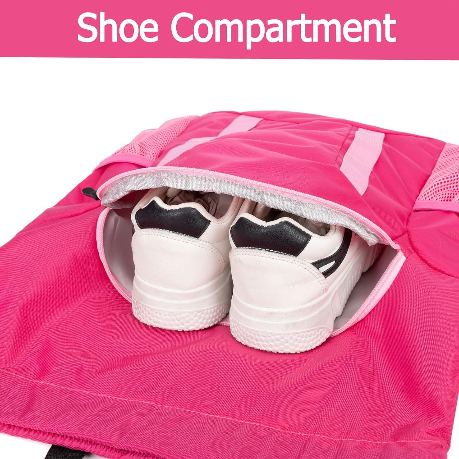 Mochila de Cuerda Deportiva Veious Rosa 48.3x33x15.2cm