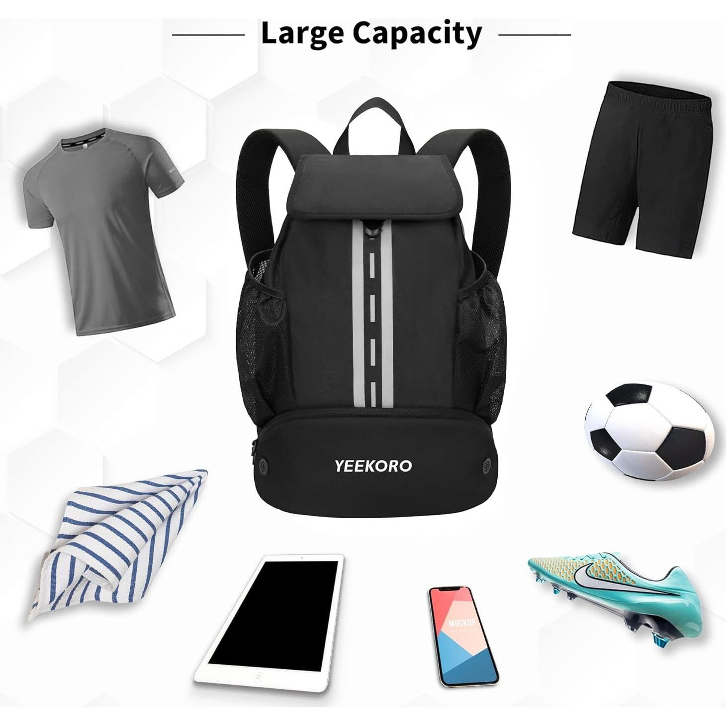 Mochila Deportiva YEEKORO 1998-B07N07 con Compartimento Húmedo-Seco