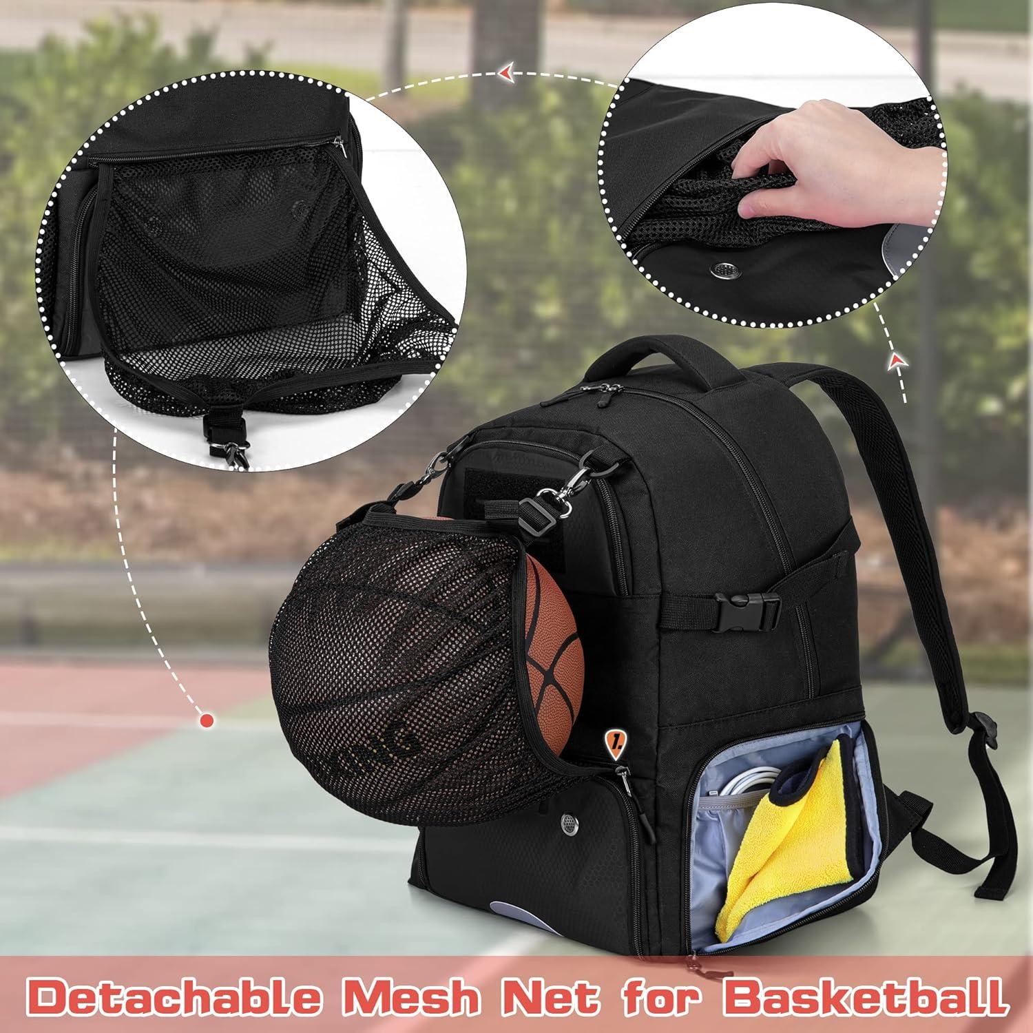 Mochila Deportiva DSLEAF para Baloncesto y Fútbol con Red