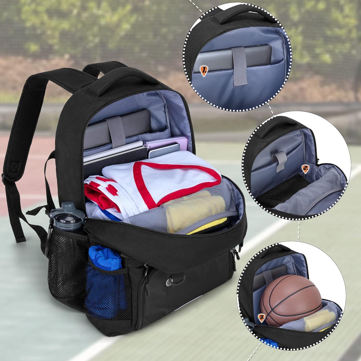 Mochila Deportiva DSLEAF para Baloncesto y Fútbol con Red