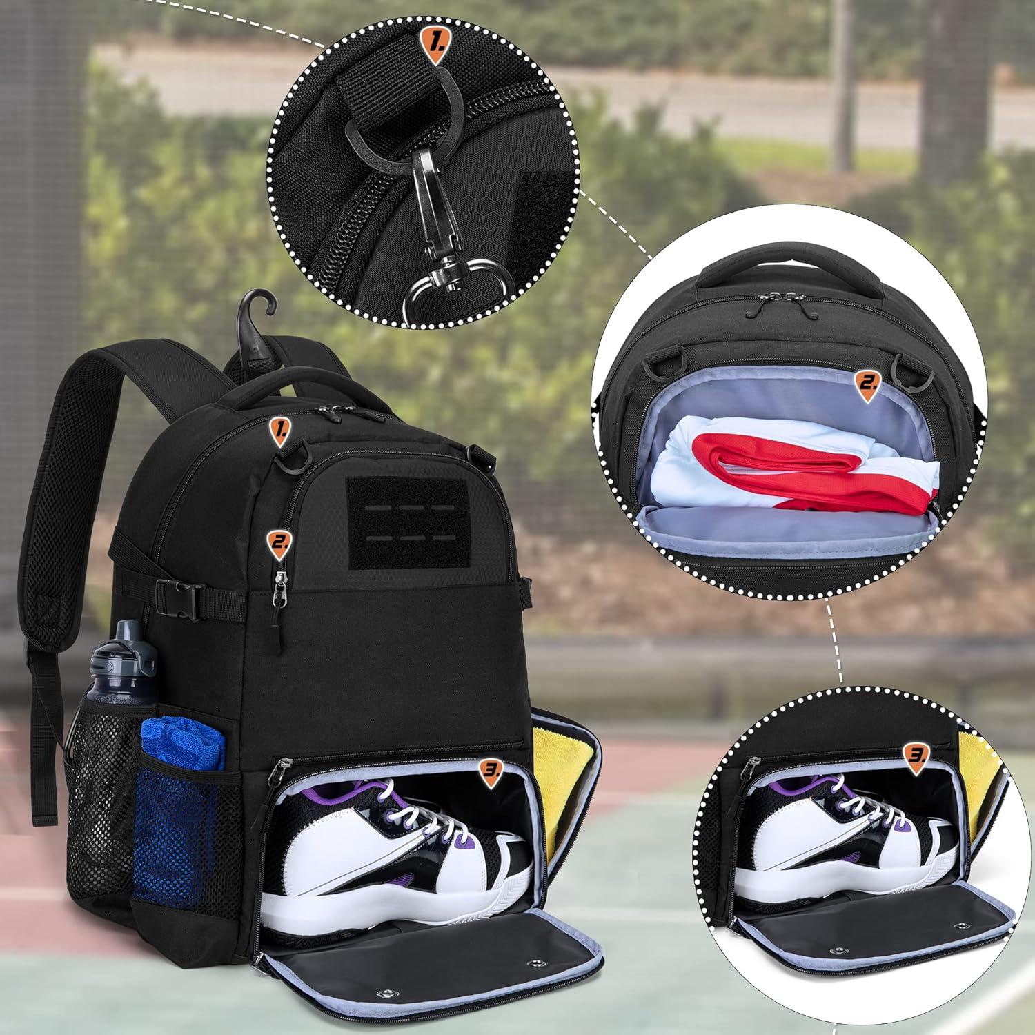 Mochila Deportiva DSLEAF para Baloncesto y Fútbol con Red