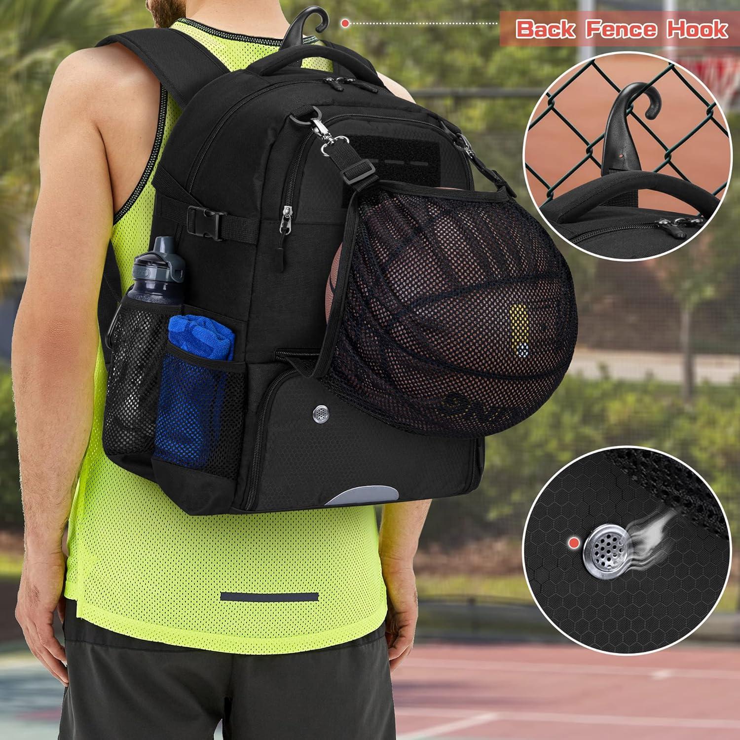 Mochila Deportiva DSLEAF para Baloncesto y Fútbol con Red