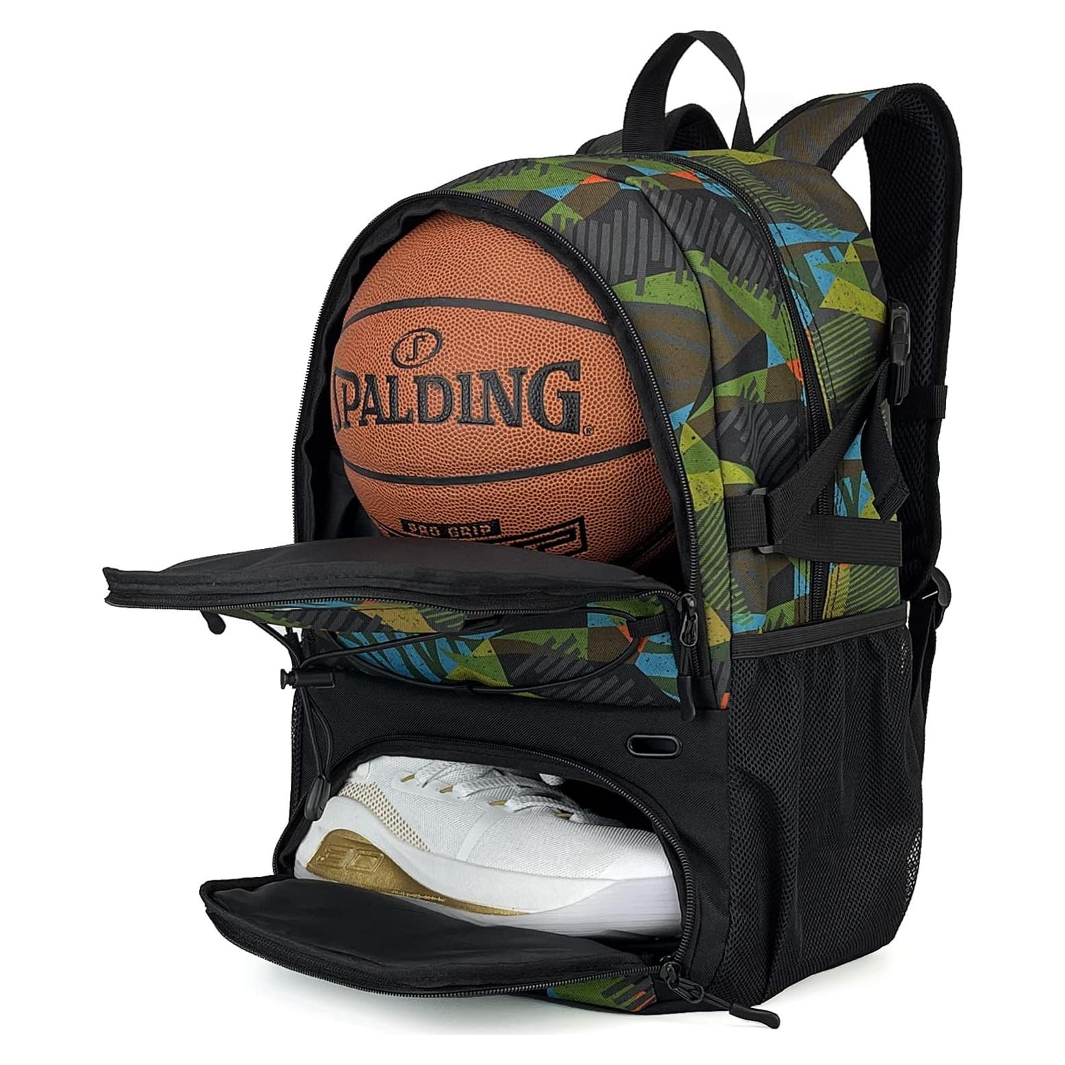 Mochila de Baloncesto GRANDUP 28L con Compartimentos para Zapatos y Balón