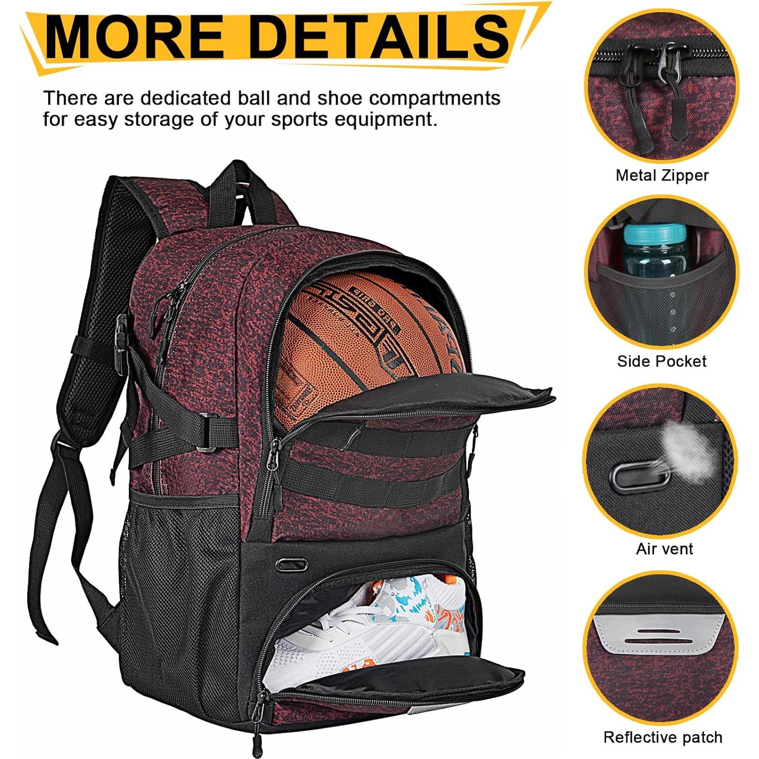 Mochila Deportiva Goloni para Baloncesto y Fútbol - Rojo