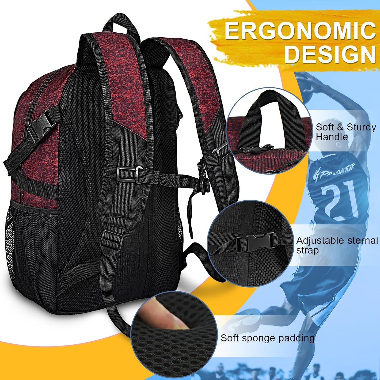 Mochila Deportiva Goloni para Baloncesto y Fútbol - Rojo