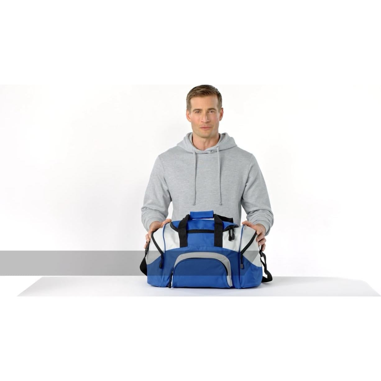 Bolsa de Deporte Personalizada Unisex Marrón/Gris 33.5L