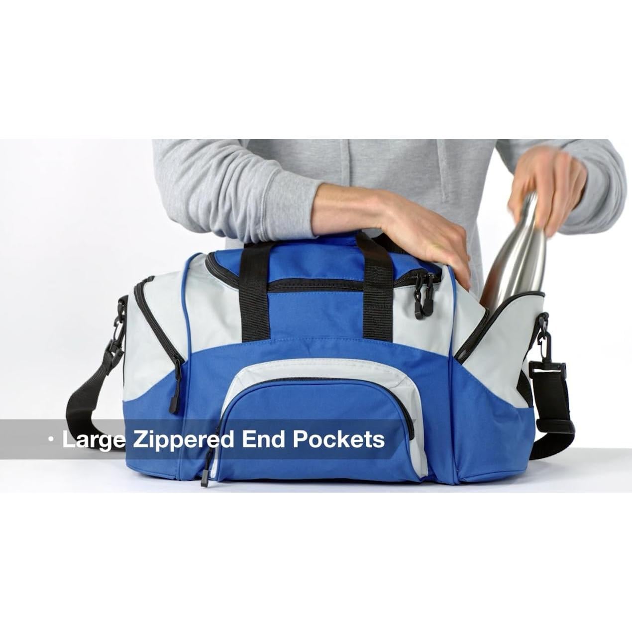 Bolsa de Deporte Personalizada Unisex Marrón/Gris 33.5L
