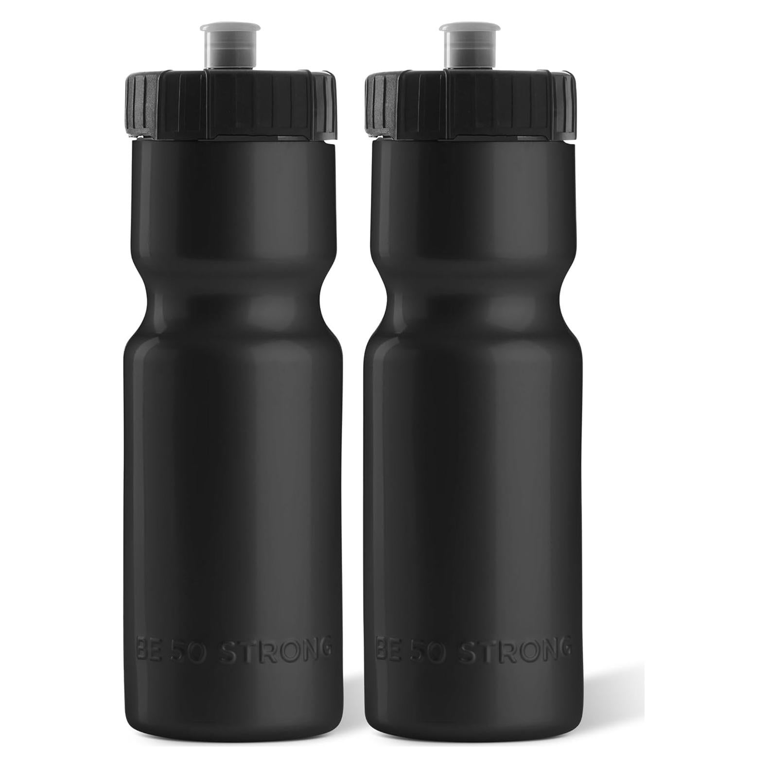 Botellas de Agua Deportivas 50 Strong 22 oz Paquete de 2 Sin BPA