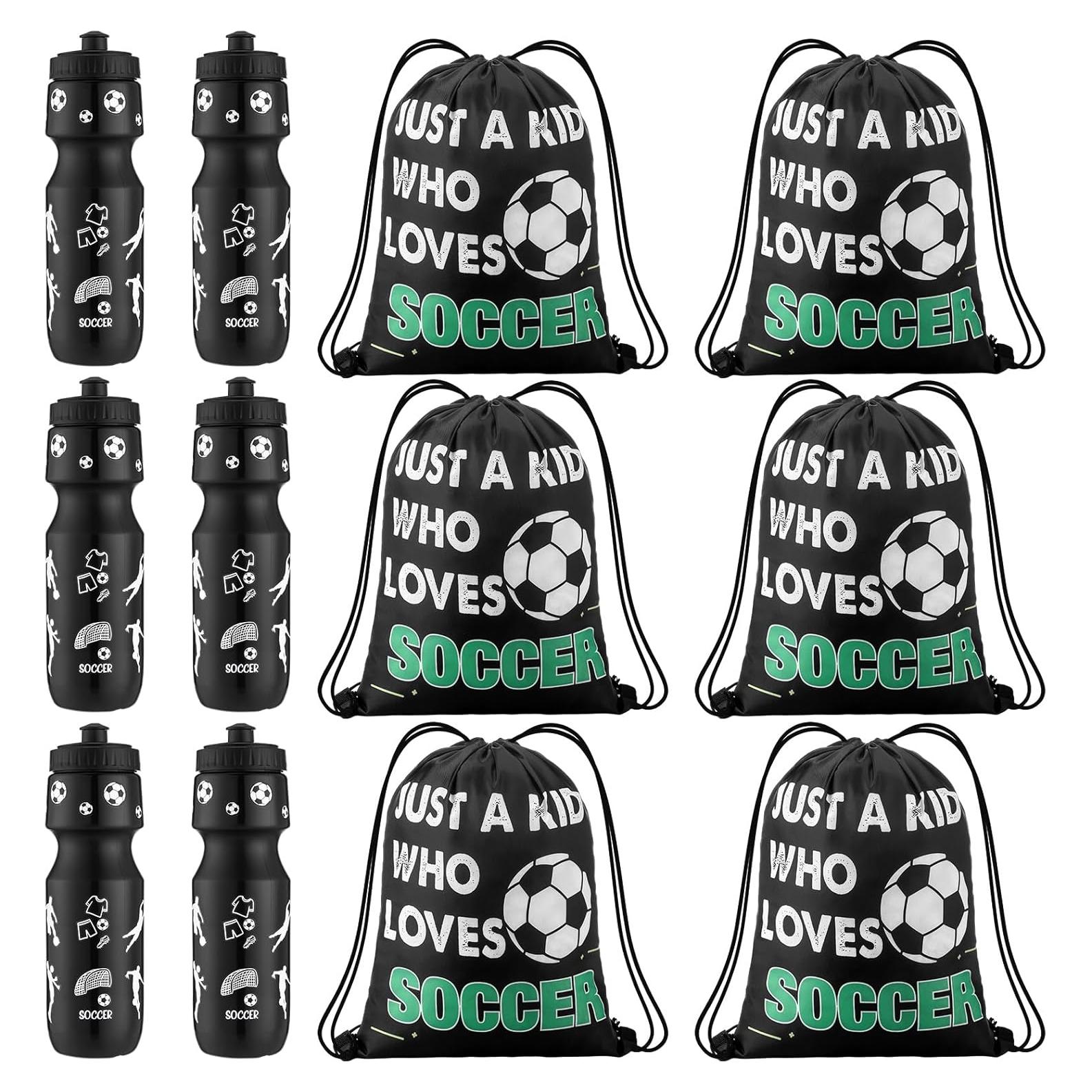 12 Botellas de Agua 591ml Reallnaive + Bolsas Fútbol