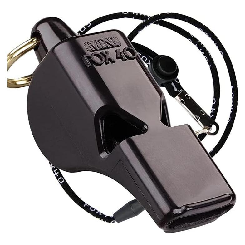 Silbato Mini Fox 40 Original con Cordón Negro 7.62cm