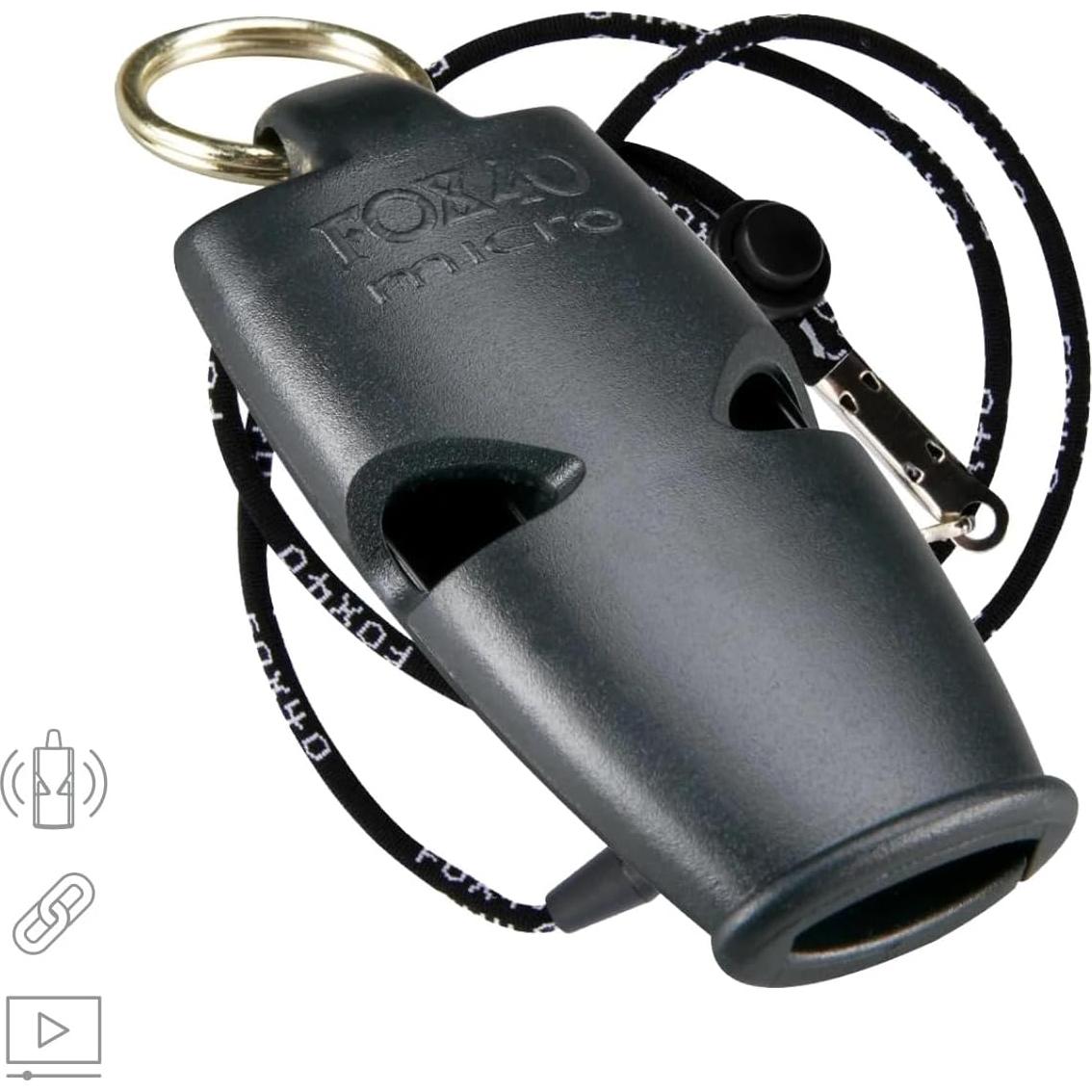 Silbato de Supervivencia Fox 40 FO9513-BRK Negro 110DB