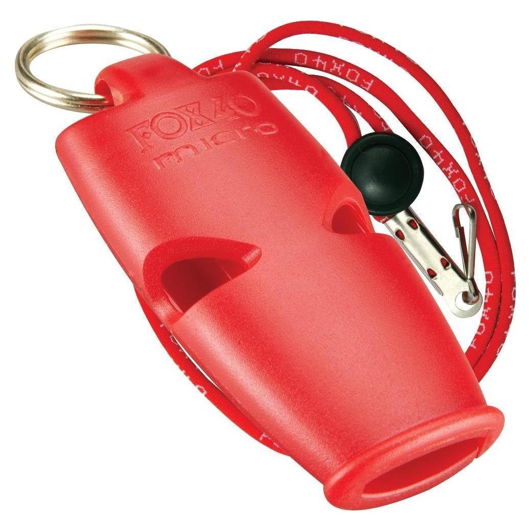 Silbato de Seguridad Fox 40 Micro Rojo con Cordón