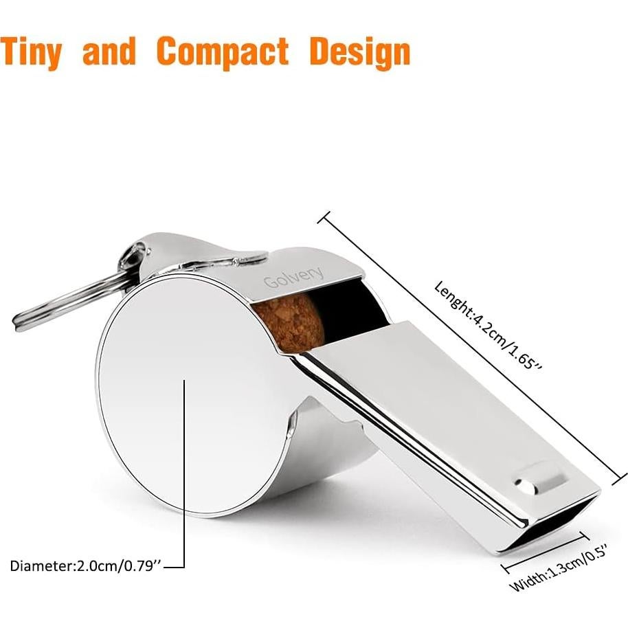 Silbato de Entrenador Golvery Metal Acero Inoxidable 1 pieza
