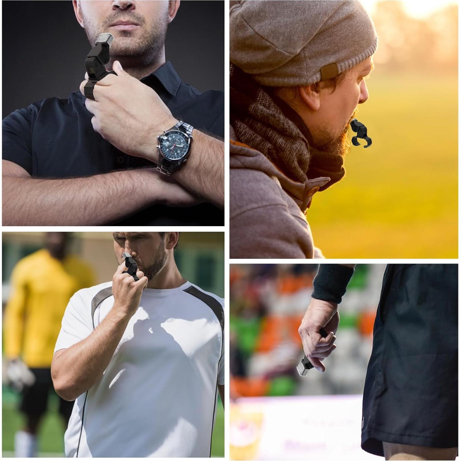 Silbato de agarre para dedos Beinkmake - 4 unidades, negro