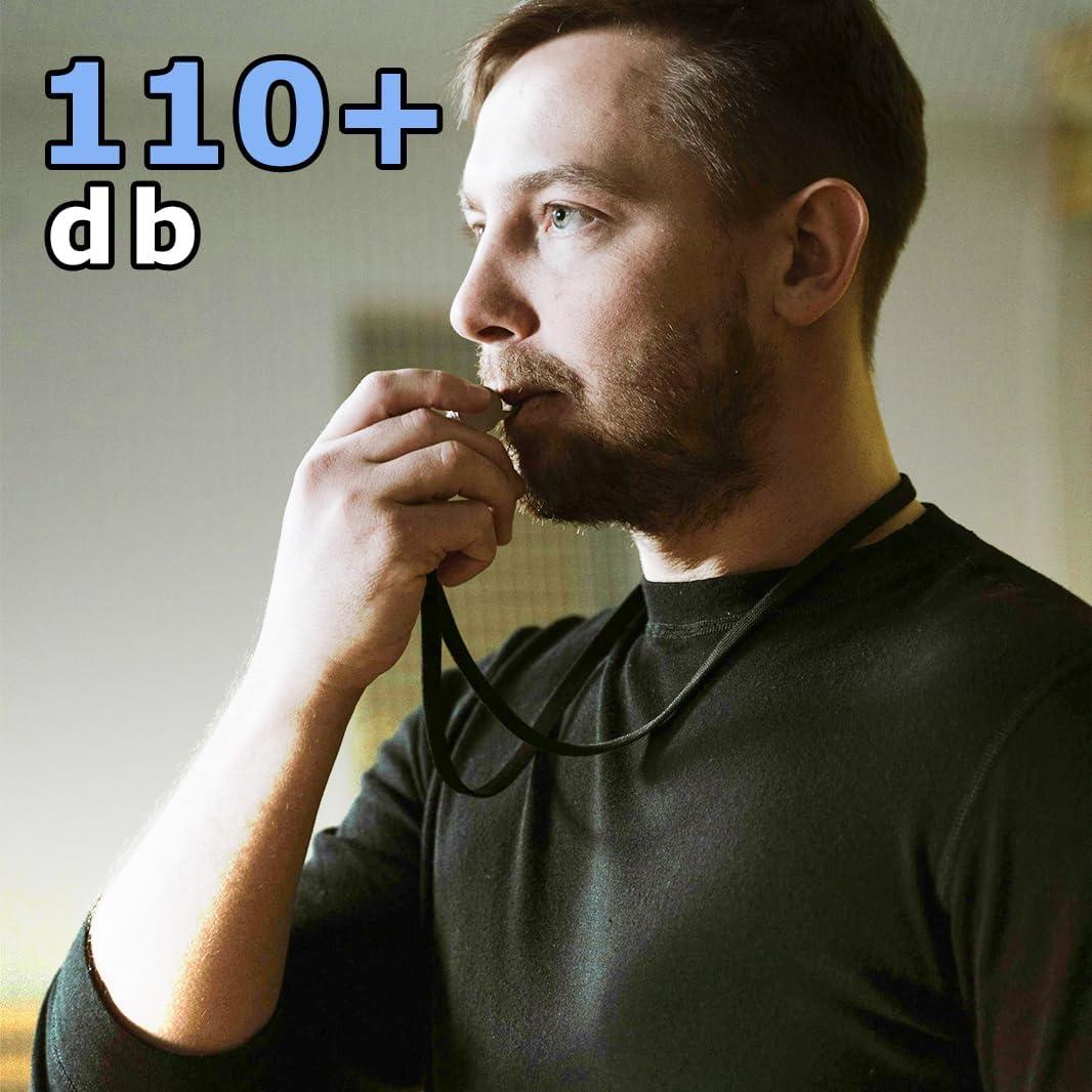 Juego de 2 Silbatos de Acero Inoxidable Menjo Outdoors