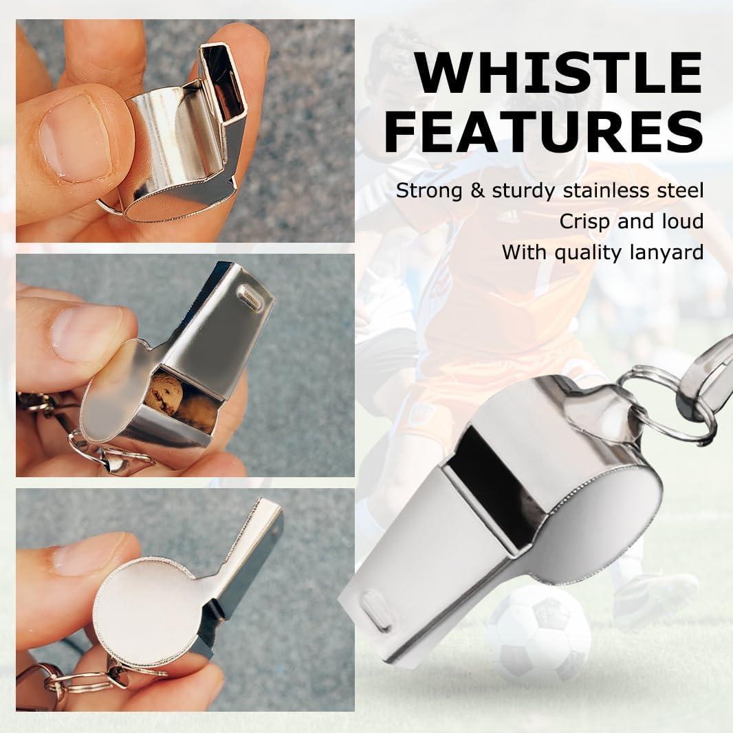 Juego de 2 Silbatos de Acero Inoxidable Menjo Outdoors