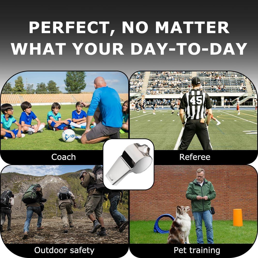 Juego de 2 Silbatos de Acero Inoxidable Menjo Outdoors