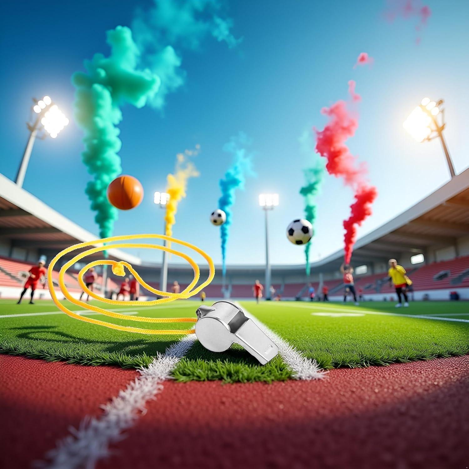 Silbato de Acero Inoxidable Galyacht Amarillo con Cordón