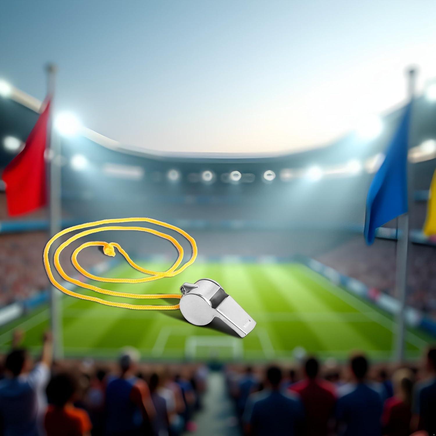 Silbato de Acero Inoxidable Galyacht Amarillo con Cordón