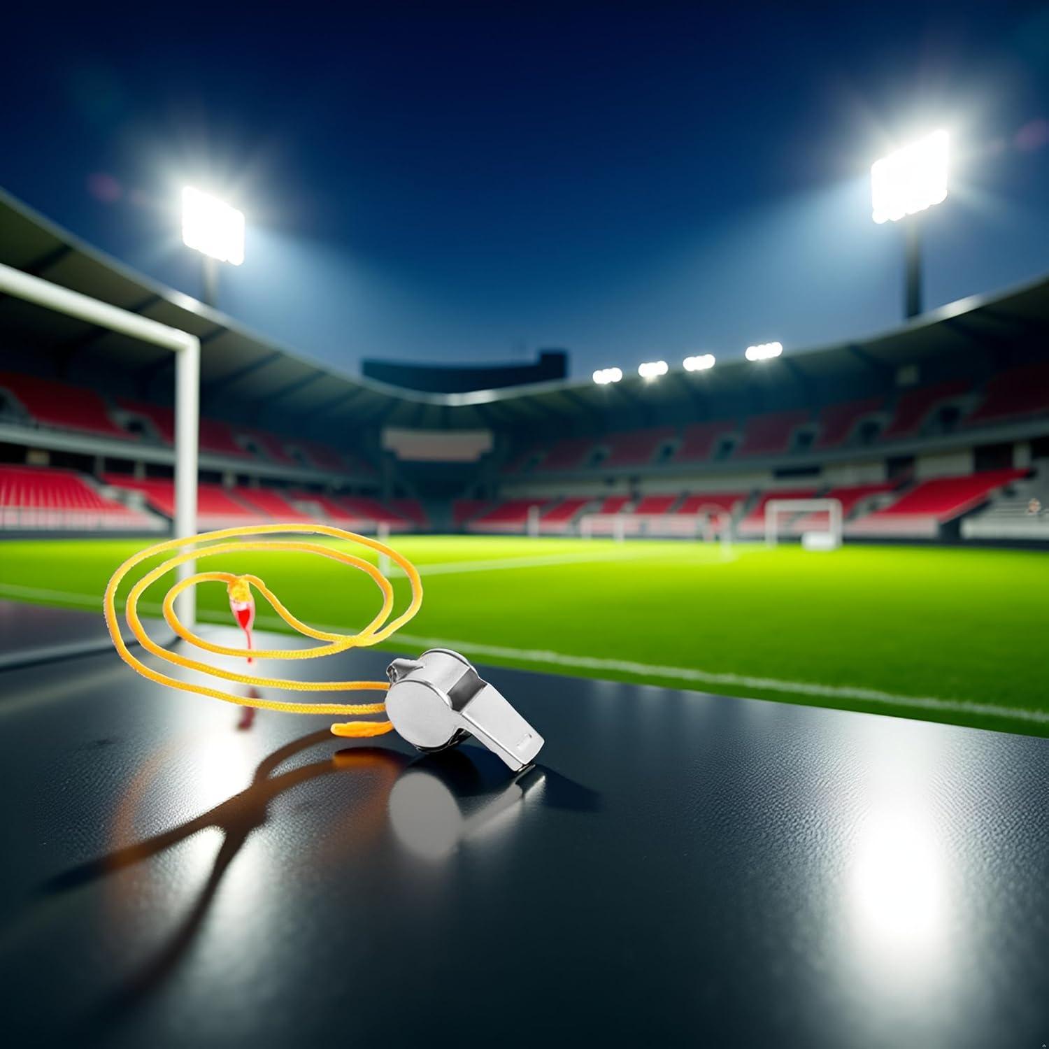 Silbato de Acero Inoxidable Galyacht Amarillo con Cordón