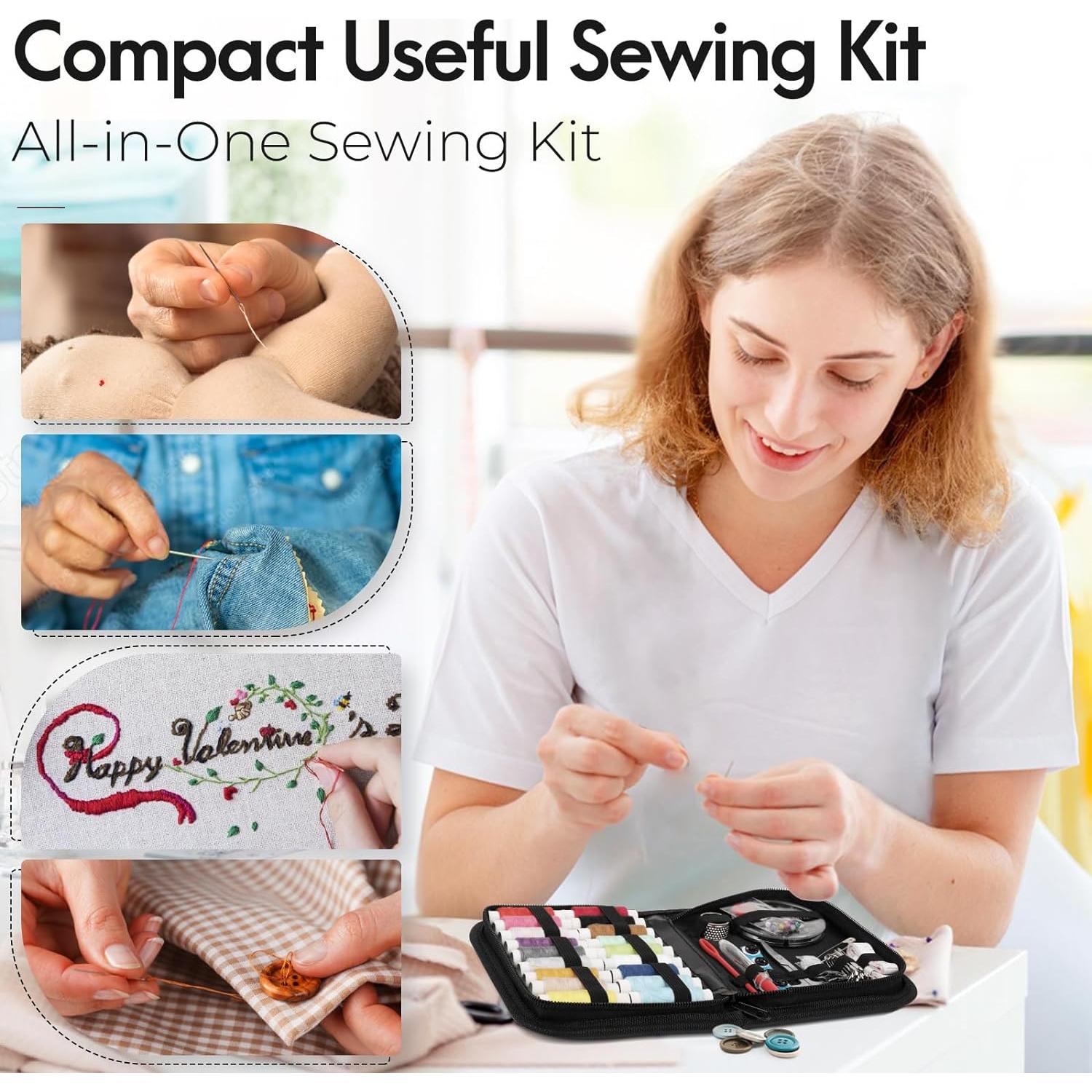 Kit de Costura Coquimbo Portátil con Hilo y Tijeras