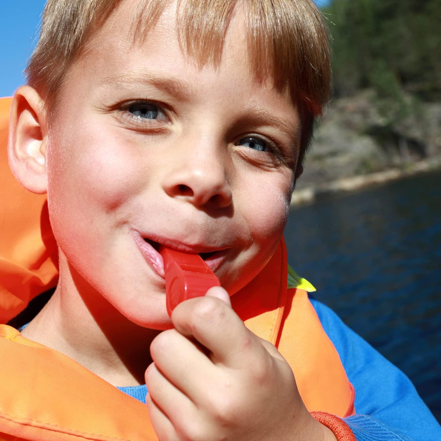 Silbatos de Plástico Arbootjin - Paquete de 4 Colores con Cordón