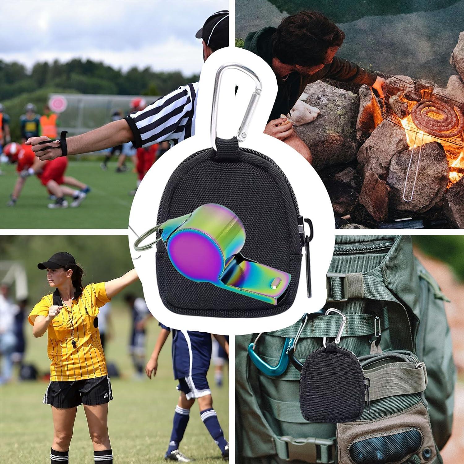 2 Silbatos Coloridos Genérico con Cordones y Bolsas