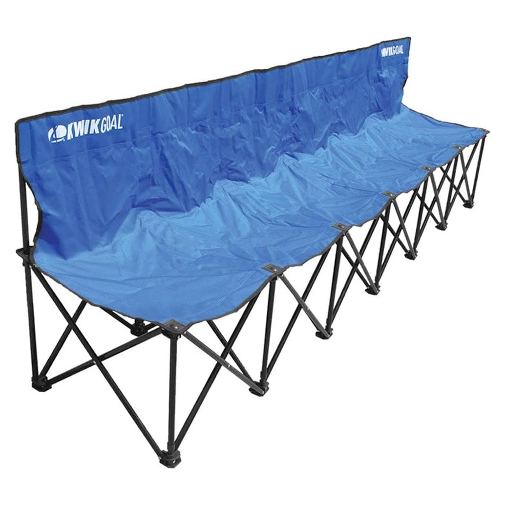 Banco Kwik Goal de 6 Asientos Azul - Acero Colapsable