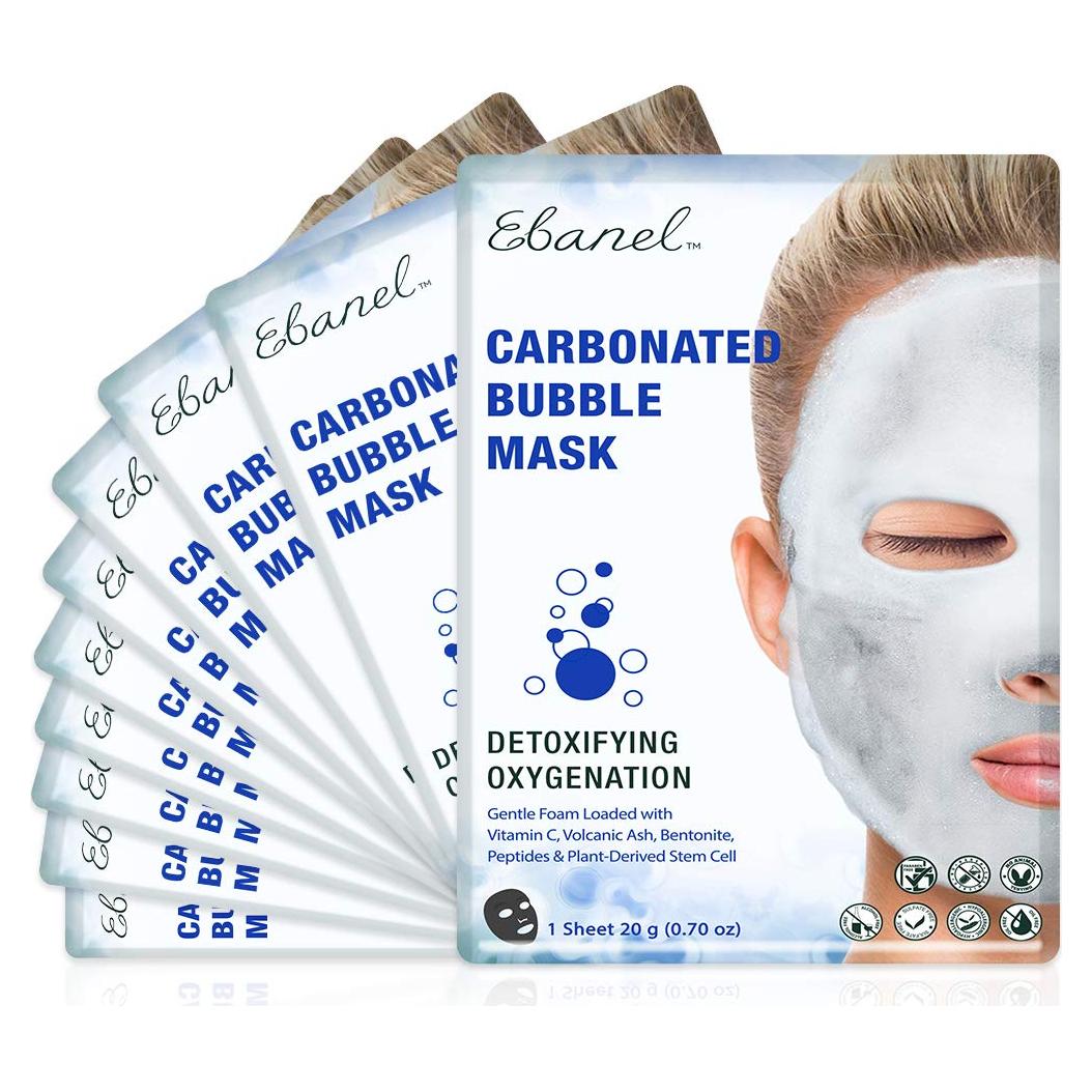 Paquete de 10 Máscaras Faciales Ebanel de Arcilla y Colágeno