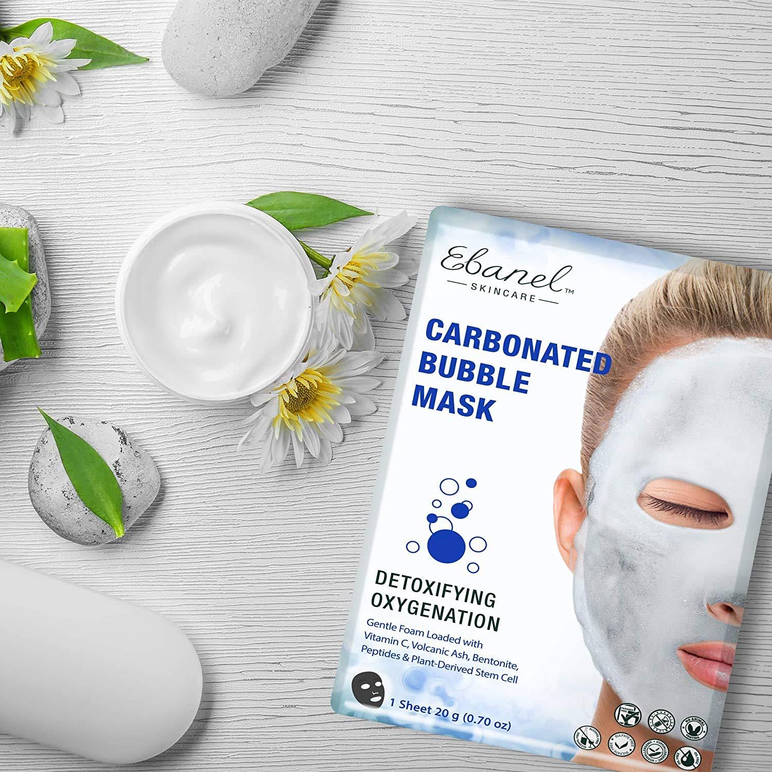 Paquete de 10 Máscaras Faciales Ebanel de Arcilla y Colágeno