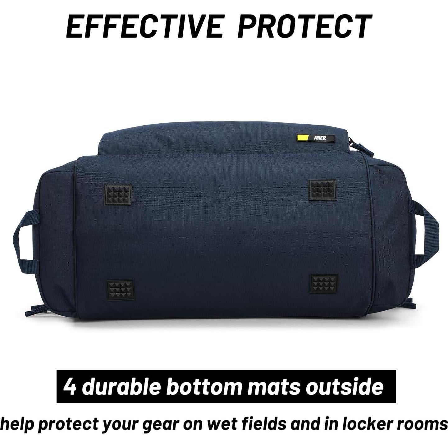 Bolsa de Gimnasio MIER 60L Azul con Compartimento para Zapatos