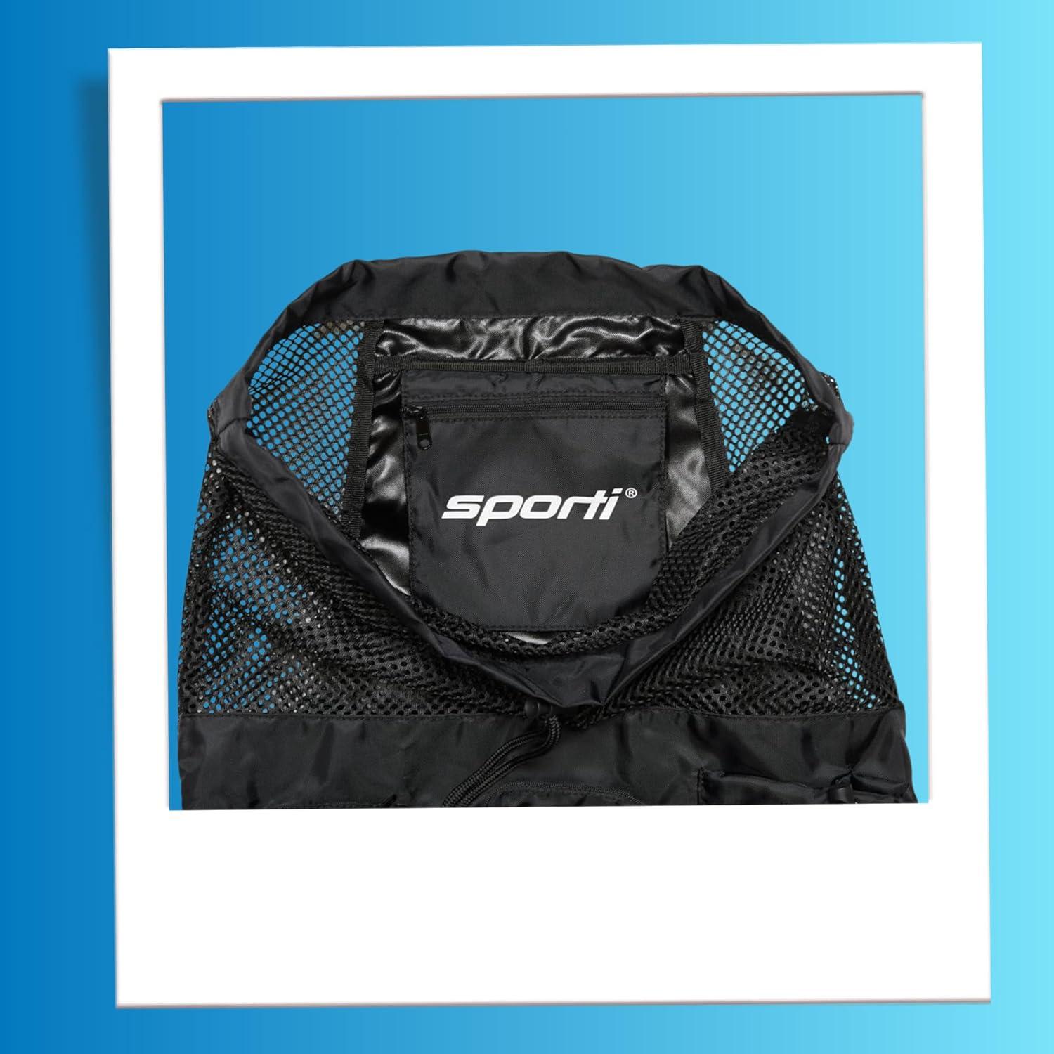 Mochila de Malla Sporti para Natación 63.5x45.7cm Negra