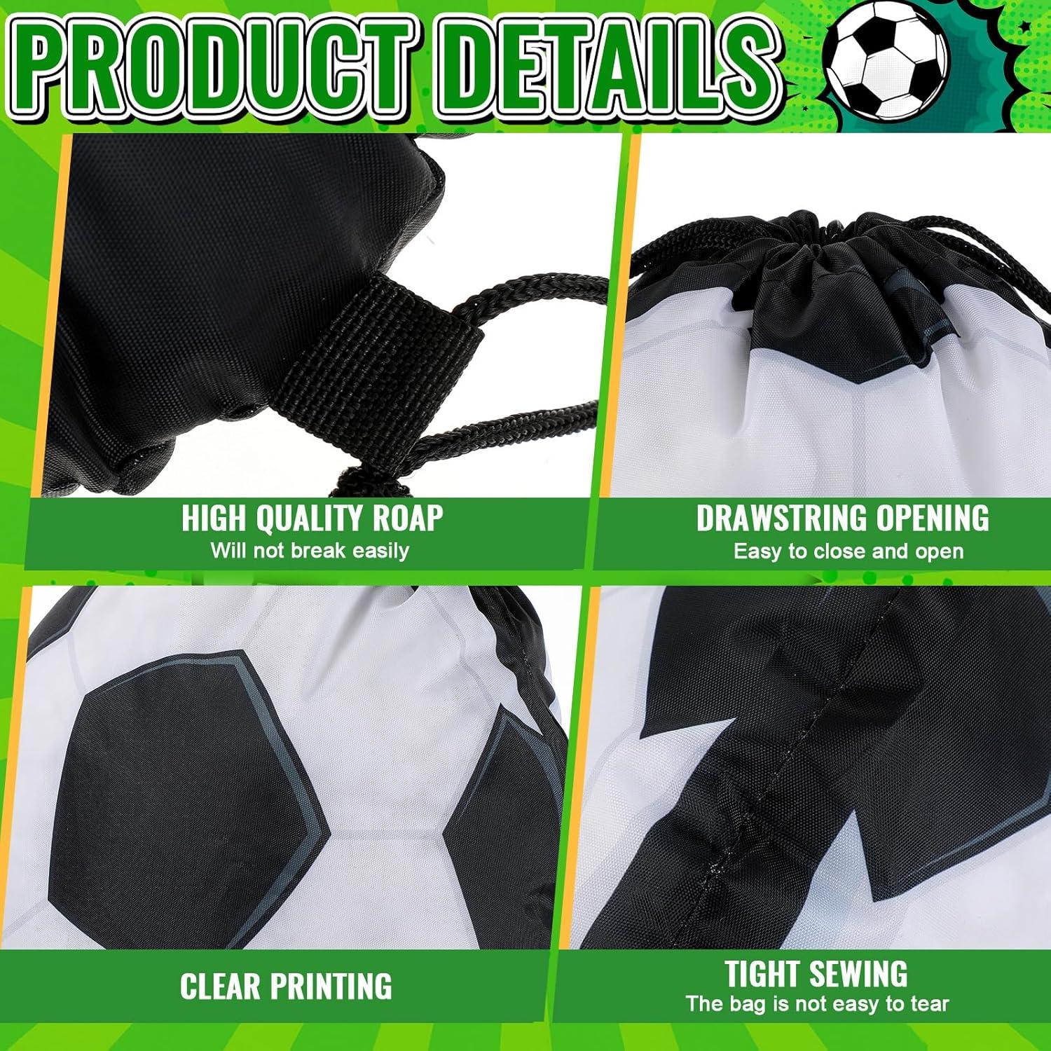 Kacctyen 12 Bolsas de Cuerda para Fútbol 30x35 cm