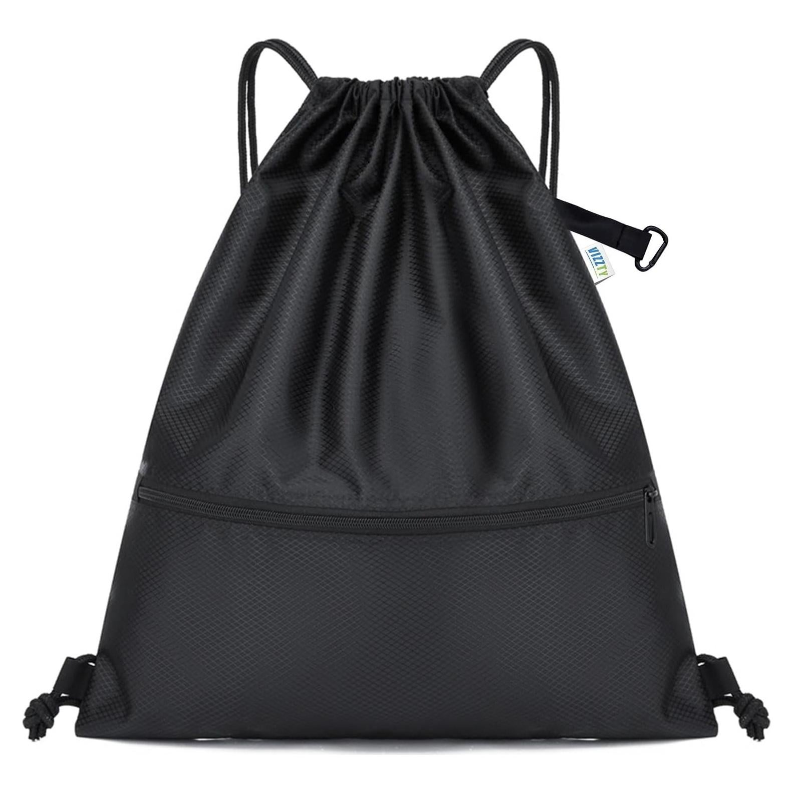 Mochila de Cuerda Impermeable VIZZTY Unisex Negra 12L