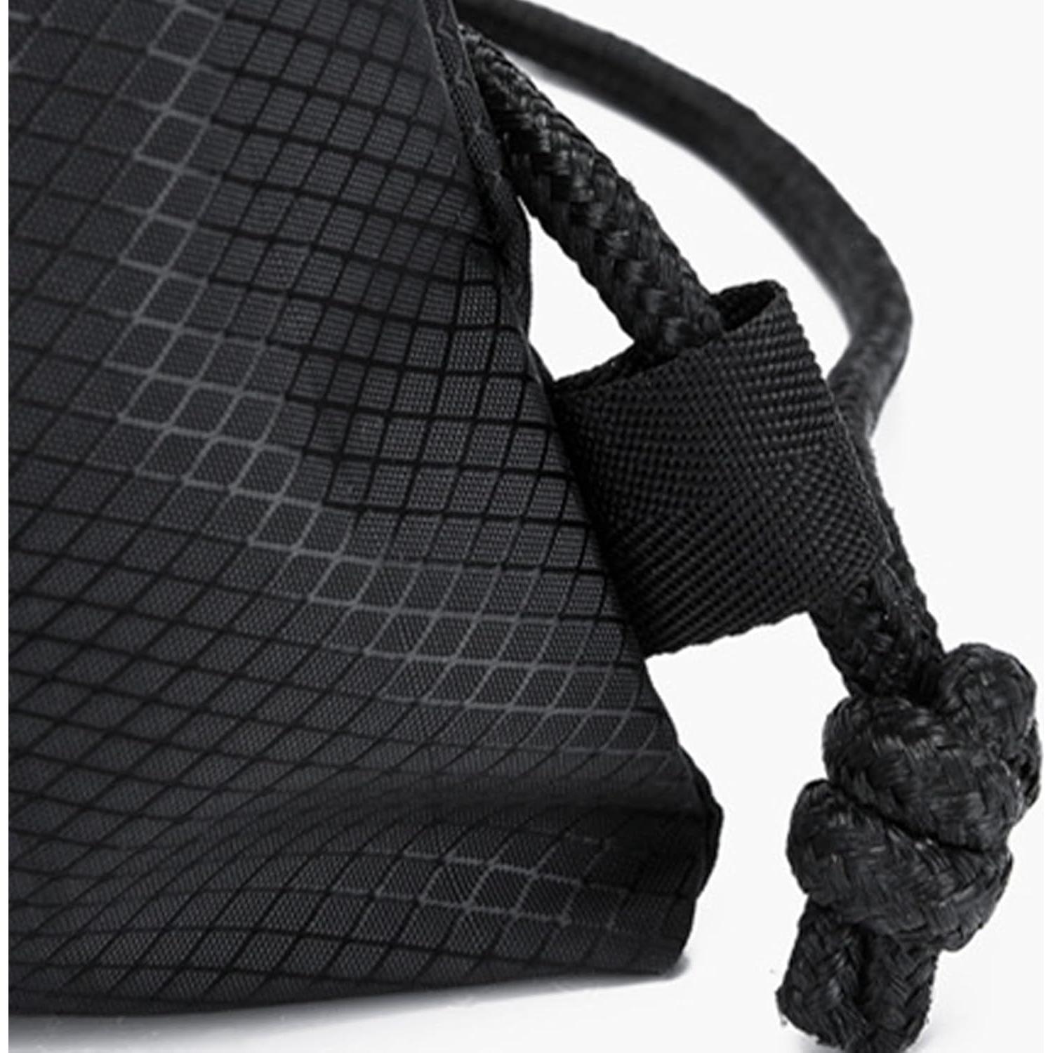 Mochila de Cuerda Impermeable VIZZTY Unisex Negra 12L