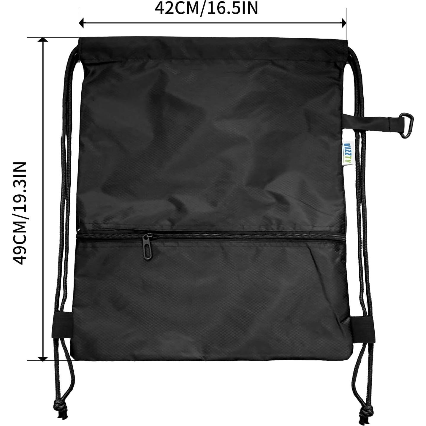 Mochila de Cuerda Impermeable VIZZTY Unisex Negra 12L