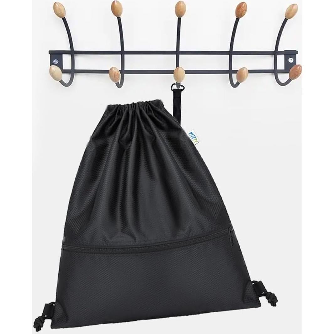 Mochila de Cuerda Impermeable VIZZTY Unisex Negra 12L