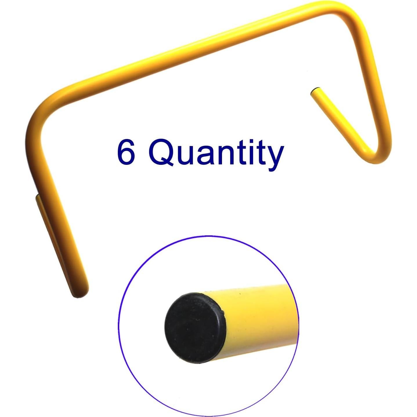 Obstáculos de Agilidad BlueDot - Juego de 6, 23 cm, Amarillo