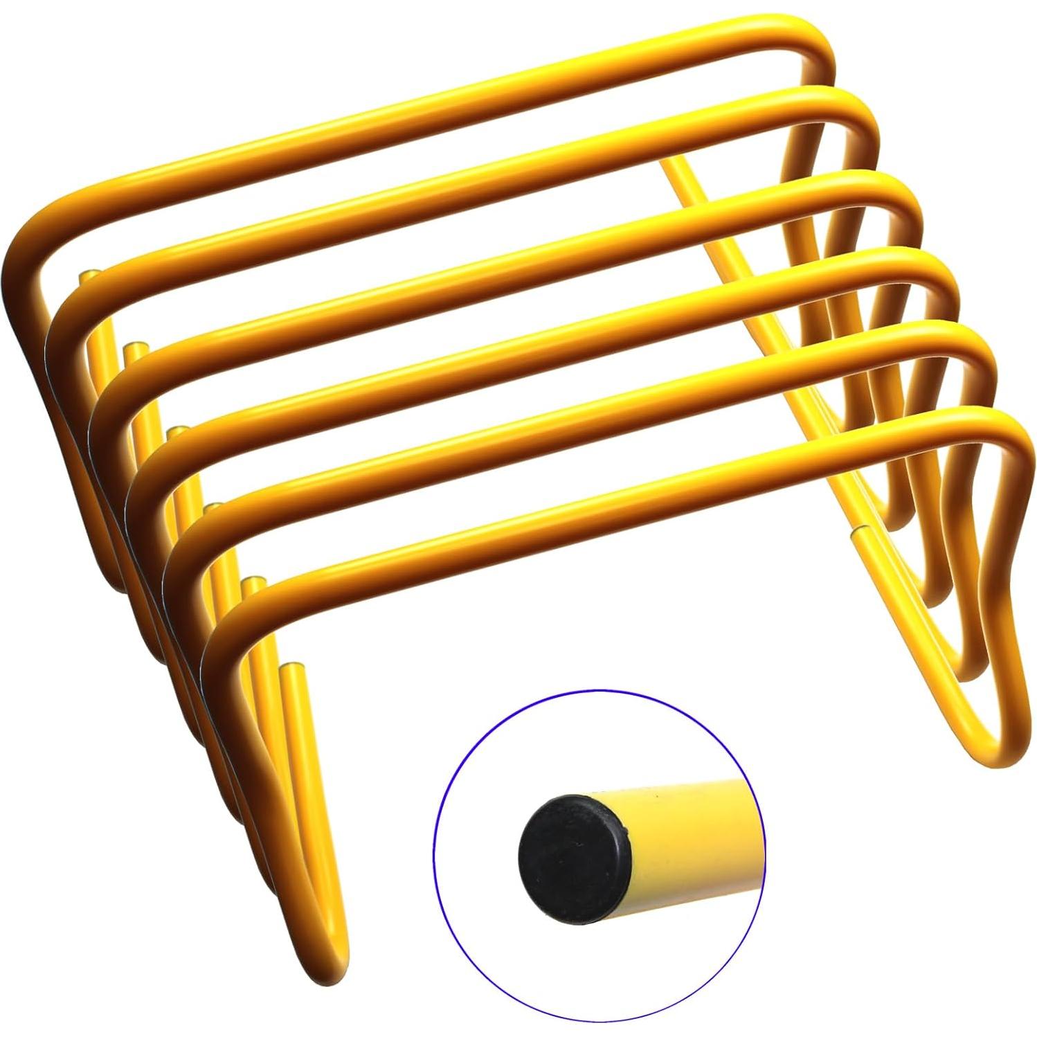 Obstáculos de Agilidad BlueDot - Juego de 6, 23 cm, Amarillo